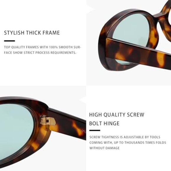 Retro Oval Sunglasses Polarized UV400 Y2K Vintage Chic Unisex Trendy main image 5